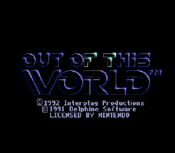 Out of this World (USA) (Beta) screen shot title